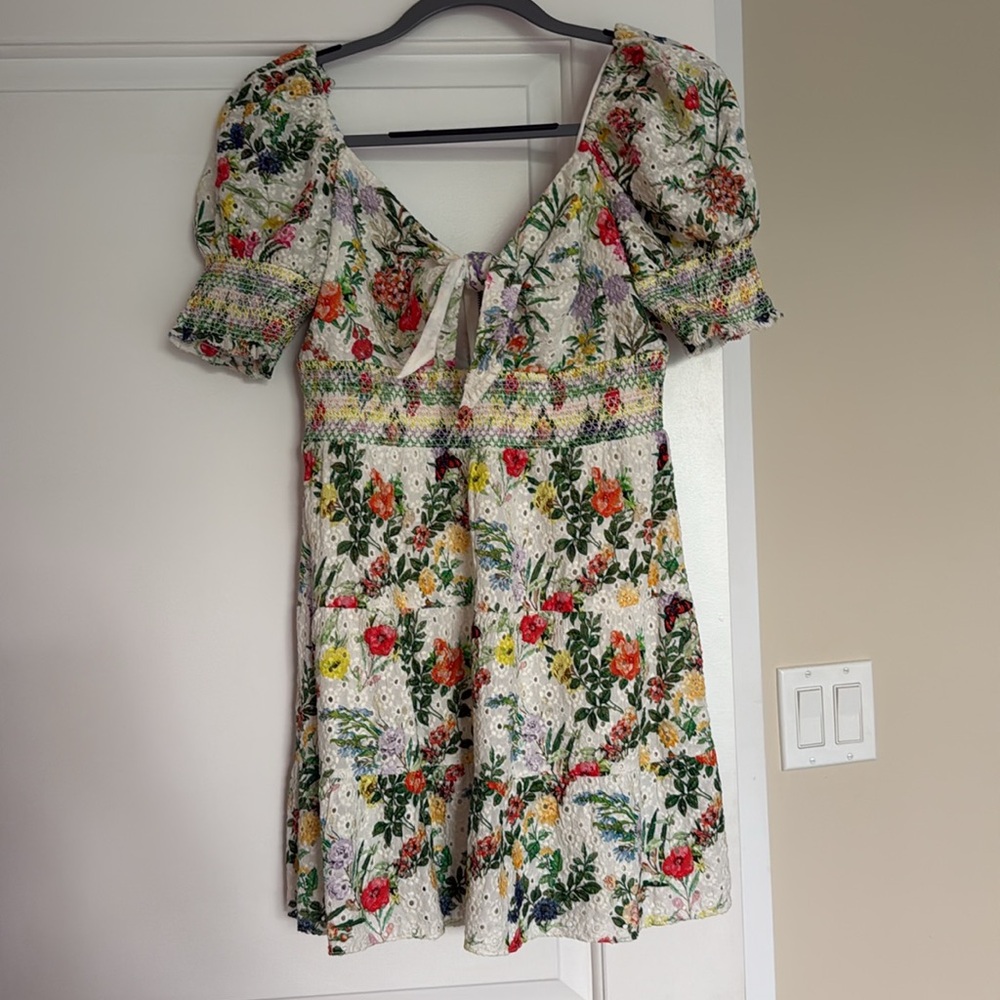 Alice and Olivia Kristie Floral Mini Dress - Picture 4 of 7